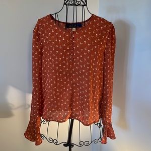NWOT Lizard Thicket Terracotta Blouse